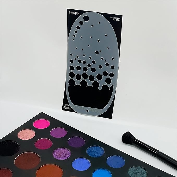 Stencil1FX - Bubble Up Water Droplets Eye Makeup Stencil for Costumes, Dress Up, Halloween, Cosplay, Arts, Face Painting
