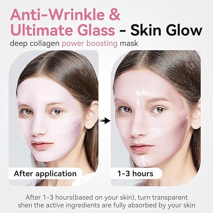 ISTON Bio-Collagen Face Mask,Overnight Revitalizing Hydrating Face Mask for Glowing Skin | Visible Firming, Deep Hydration & Refined Pores | Peptides, NMN & Hyaluronic Acid Masks For All Skin Type