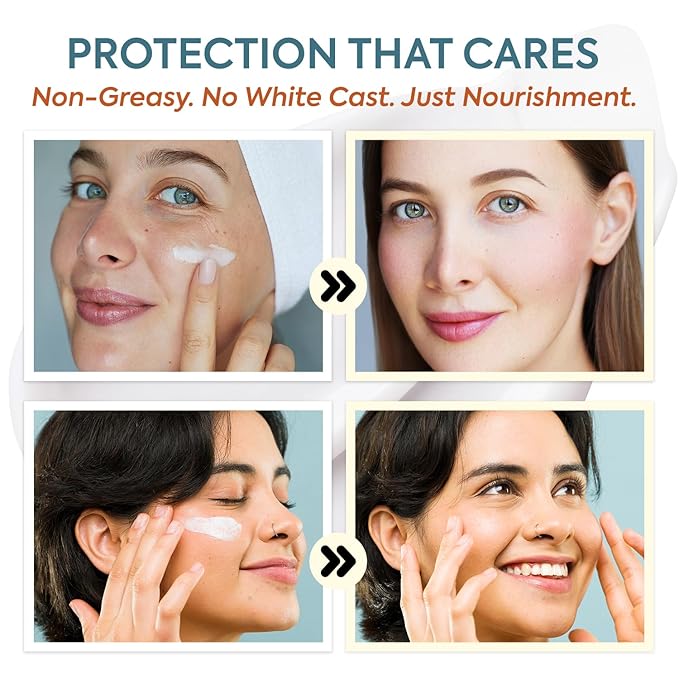 Beef Tallow Sunscreen with Zinc Oxide: Natural Non-Toxic SPF 50 Tallow Sunblock Cream for Face & Body - with 10 Food-Grade Botanical Extracts - Kids & Sensitive Skin Safe, Water-Resistant - 3.4 FL OZ