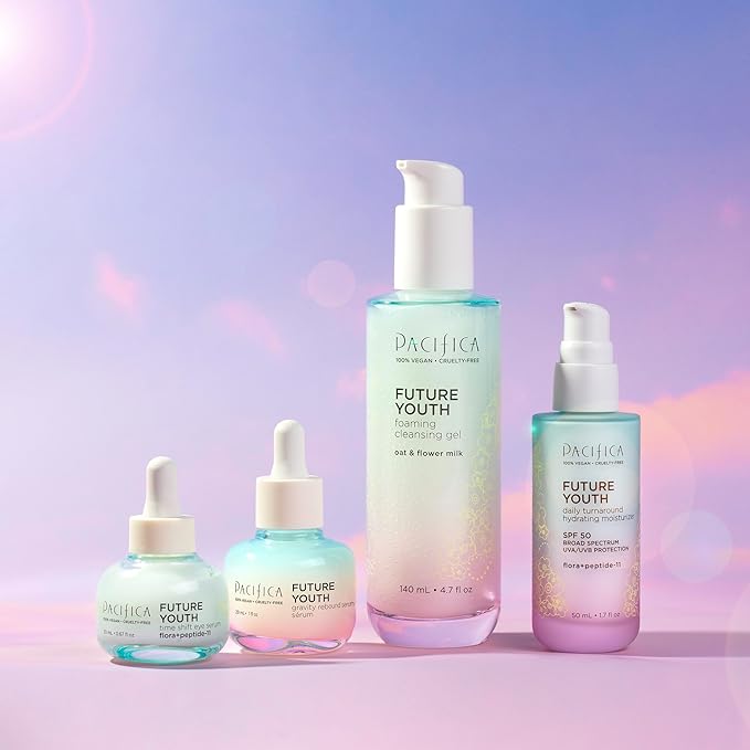 Pacifica Peptide Face Moisturizer Future Youth Daily Turnaround Hydrating, SPF 50 Broad Spectrum, UVA/UVB Sun Protection, Sunscreen, Face Moisturizer, Anti-Aging, Vegan, 1.7 fl oz (1 Count)