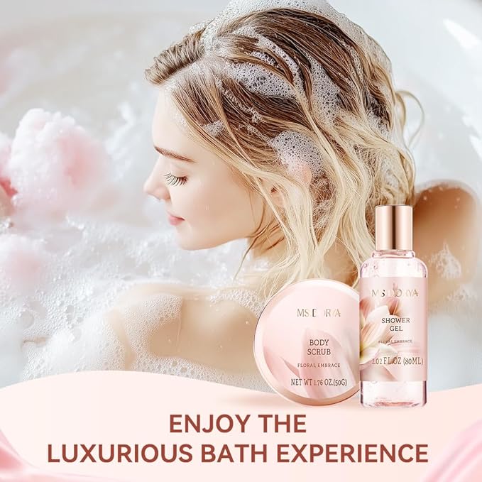 Spa Gift Baskets for Women Mom, Birthday Gifts for Her Wife, - 8 Pcs Relaxing Self Care Gifts Set with Cosmetic Bag & Bubble Bath, Ideal Mothers Day Gifts for Women, Wife, Girlfriend, Mom