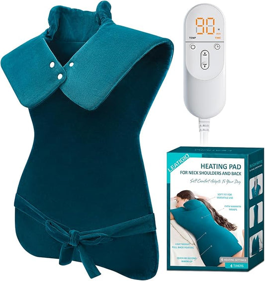 Heating Pad for Neck Shoulders Back Pain Relief, Electric Extra Large Heated Wrap for Full Body Relax, Dry/Moist Heat Pad, Christmas Birthday Gifts for Women Mom Grandma, Stocking Stuffers for Adults