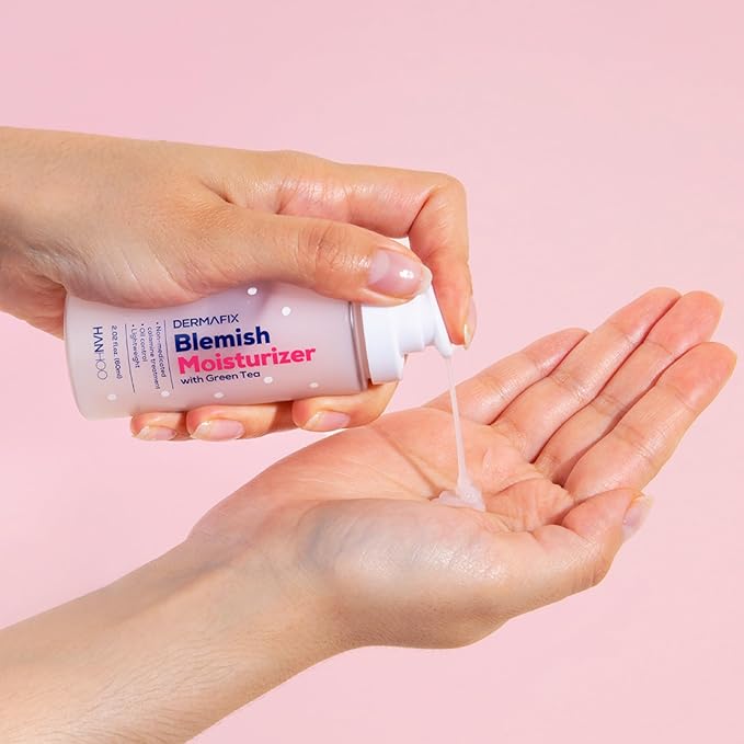 Hanhoo Dermafix Blemish Moisturizer, 2.02 Fl. Oz., with Calamine, Green Tea, and Aloe, Lightweight Daily Facial Moisturizer, for Oily, Acne-Prone Skin, Moisturizer for Acne Regimen, Korean Skincare