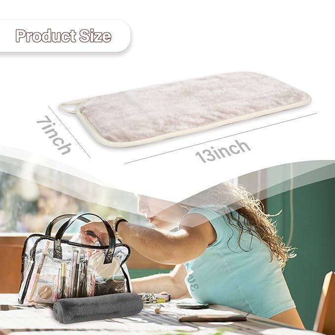 Nugilla Makeup Remover Cloths, 8 Packs Makeup Remover Towels Reusable Face Wash Cloth, Soft Makeup Remover Microfiber Face Cloth for Women(Cool Gal)