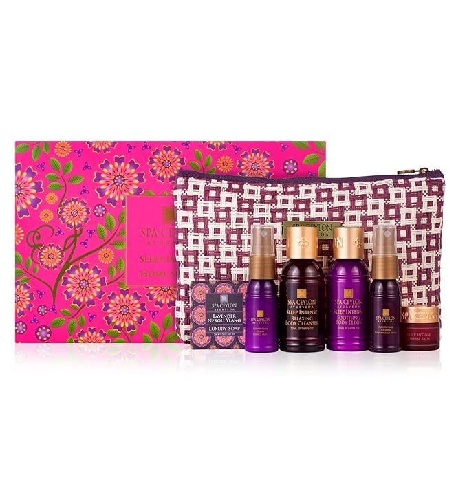 SPA CEYLON Sleep Intense Home Spa Set for Deep Restful Sleep | Ayurveda | Relaxation | Tranquility | Body Gifts Set for Mothers day gifting