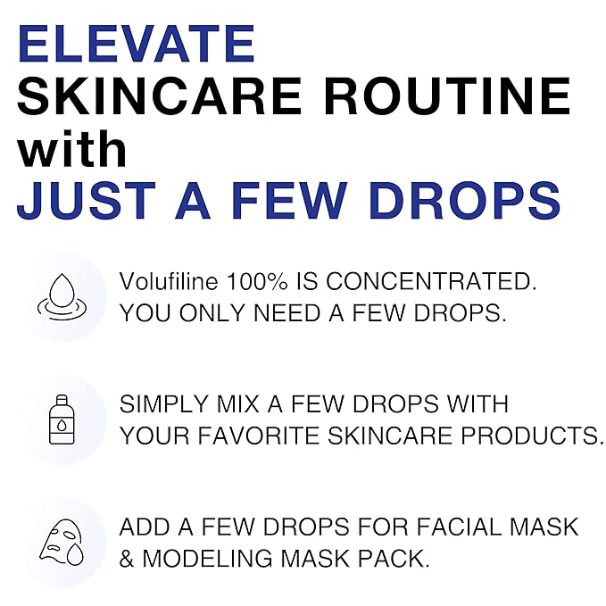 100% Pure Volufiline Concentrate Mix-in Serum - Skin Firming Solution & Clinically Proven | Anti-Wrinkle, Enhances Facial Contours, Boosts Collagen for Sagging Mature Skin Korean Skincare