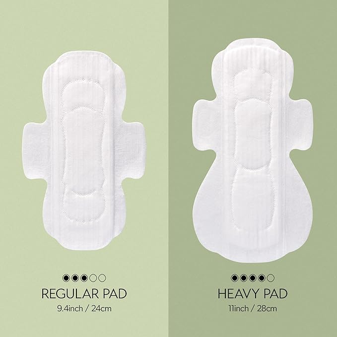 Truly Organic INERTIA Pads - The Prism with Wings for Women Regular Absorbency (40 Count) - The Best Absorbency, NO Petroleum-Based microplastic, Chlorine, or Fragrance. (Pack of 4)