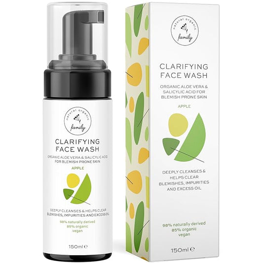 Clarifying Face Wash with Salicylic Acid - Facial Cleanser for Oily, Normal, and Combination Skin - Exfoliating, Pore Minimizing Formula for Teens