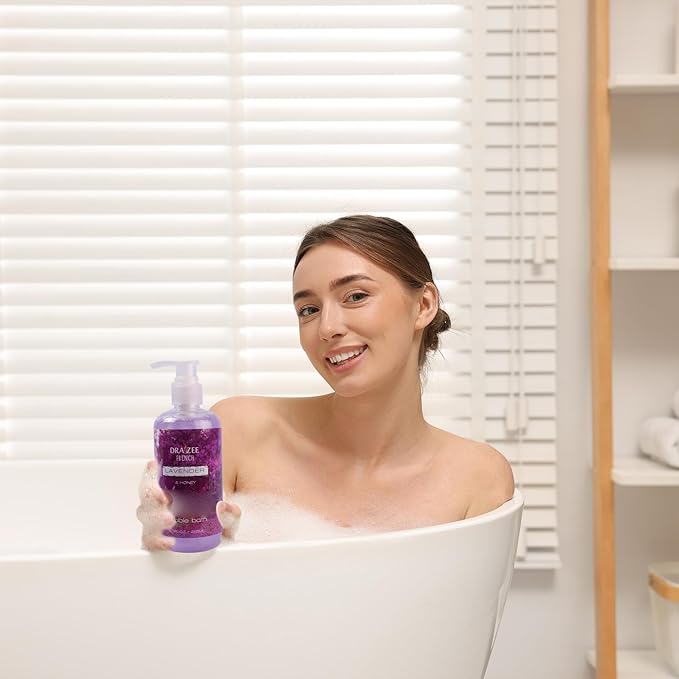 Luxury Spa Gifts for Women – 8 Pc Lavender Scented Bath and Body Set with Bubble Bath, Lotion & More – Luxury Self Care Kit for Wife, Mom, Girlfriend, Birthday Gifts for Women by Draizee