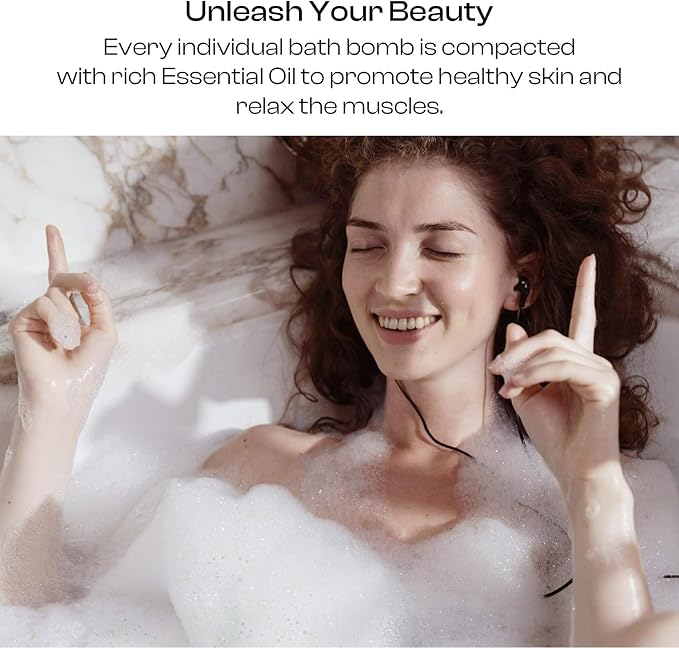 Bath Bombs for Women, Gift Set of 6 Fizzies Luxury Large Size with Real Flowers and Natural Organic Essential Oil, Self Care Gifts for Women, Mon, Daughter, Girlfriend, Kids,Pack of 6 (Multiple)