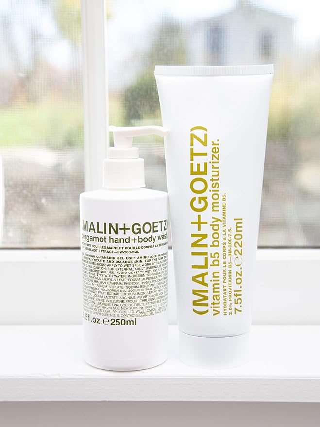 MALIN+GOETZ Hand + Body Wash | Gentle Foaming Cleanser with Botanical Extracts and Amino Acids | Hydrating, pH-Balanced, Unisex Scent | Vegan & Cruelty-Free (Bergamot, 16 Fl Oz)