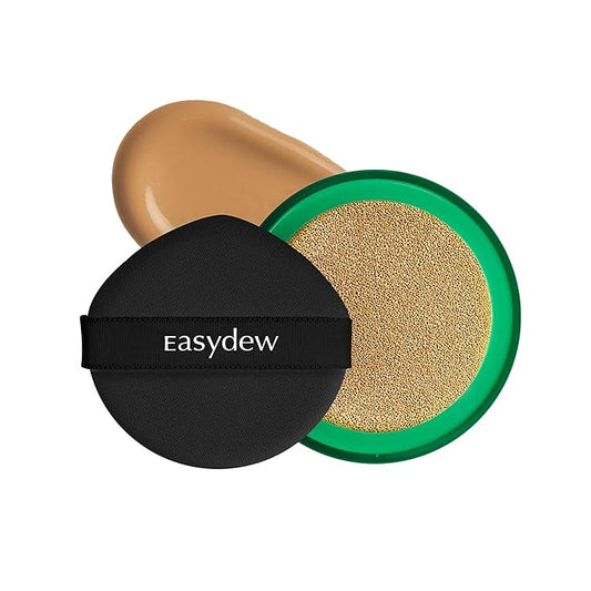 Easydew Mela B Toning Ampoule Cushion Refill - 3-in-1 Age-Defying Sun Shield Full Coverage Cushion Foundation with Niacinamide & Hyaluron-Vital C - Face Makeup Korean Skin Care 0.45 oz (#27 Golden)