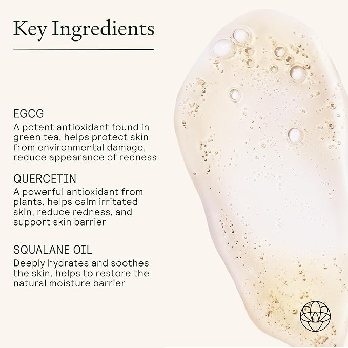 EQ Gentle Cleanser - EGCG + Quercetin - Gentle Face Wash - Cleanse & Purify Skin - For Redness & Blemishes - With Squalene Oil - Lightweight Plant-Based Formula - 4.05 fl oz