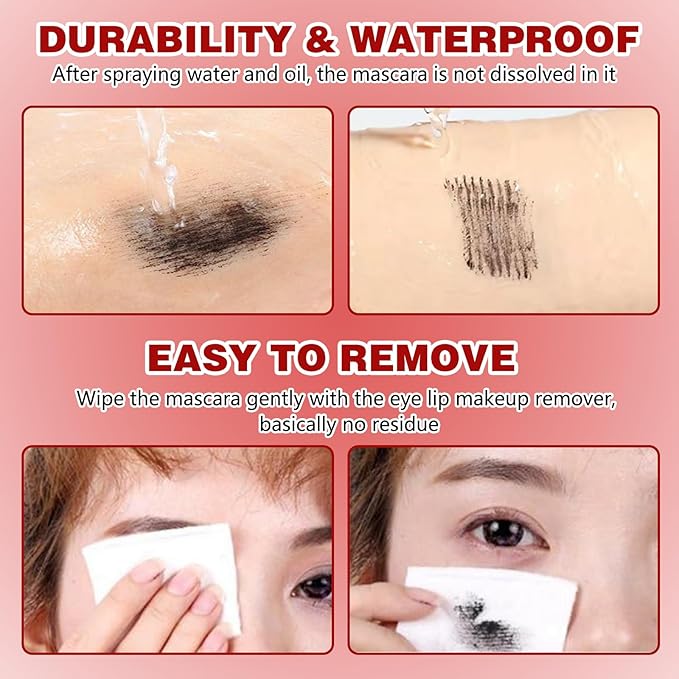 Mascara for Older Women 60 Plus, Lash Mascara, Waterproof, Flake & Smudge Resistant, Volume and Length for Mature Women with Thinning Lashes, hypoallergenic - 2Pcs (Black)