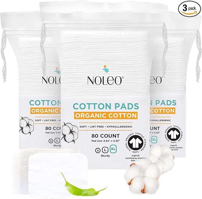 Cotton Rounds & Pads (240 Count (Pack of 3), Extra Large & Pressed)