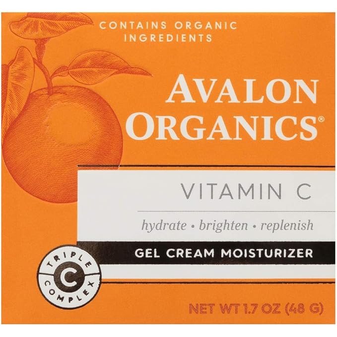 Avalon Organics Gel Cream Moisturizer with Vitamin C, 1.7 Oz