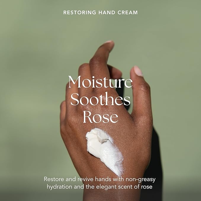 RANAVAT Restoring Hand Cream - Daily Hand Lotion for Dry Hands with Damask Rose - Non Greasy Hand Lotion for Everyday Dryness - Hydrates with Almond Oil & Vitamin E (1.7 oz)