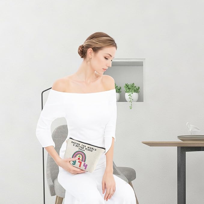 51st Birthday Gifts for Her, Funny 1974 51st Birthday Decorations Makeup Bag, Anniversary 51 Old Year Gift Ideas for Women, Wife, Sister, Mom, Aunt, Cool Cosmetic Travel Bag for Mothers Day, Christmas