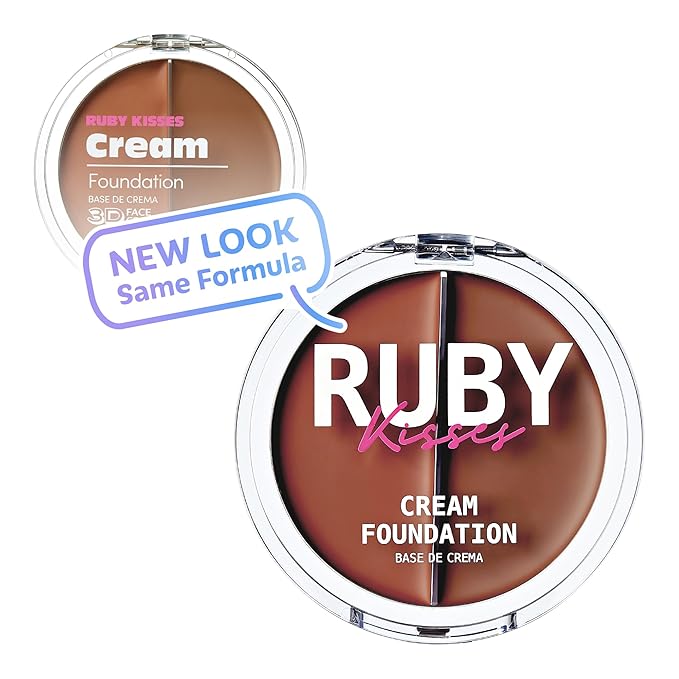 Ruby Kisses 3D Face Creator Cream Foundation & Concealer, 12 Hours Long Lasting, Medium to Full Coverage, Non-Greasy, Ideal for Makeup & Contour Palette (Level 13)