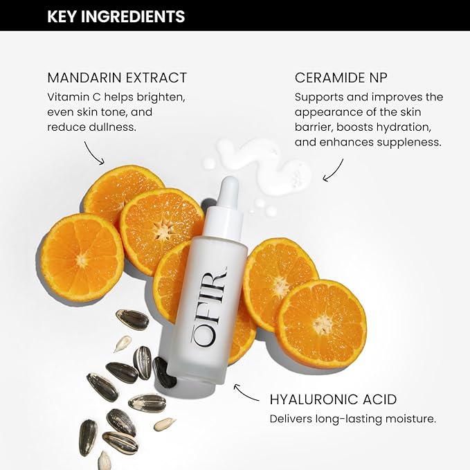 OFIR Face Milk Hydrating Cream Serum for Dewy Radiance | Lightweight Hydrating Face Serum for Women | Brightening Sheer Glow Primer | Daily Skin Care Formula | Smoothing Finish | 1 FL OZ Bottle