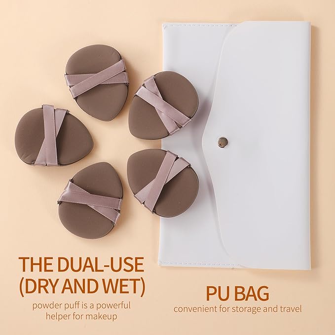 Makeup Brushes Set 14-Piece Premium Synthetic Makeup Brush Foundation Powder Contour Concealers Eyeshadow Blending Makeup Brushes with Powder Puffs and Brush Bag