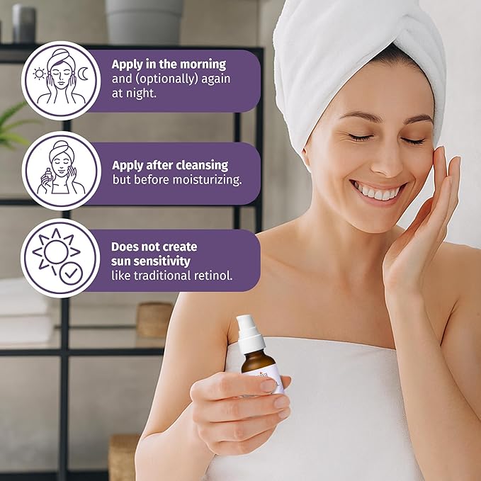 Reviva Labs Bakuchiol Serum – Natural Retinol Alternative Serum for Face with Alfalfa & Artichoke Extract – Hydrating Vegan Formula for Smoother, Firmer, Radiant-Looking Skin – 1 Fl Oz