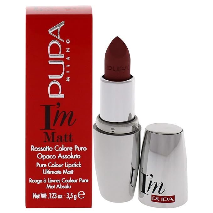 Pupa Milano I Am Matte Pure Colour Lipstick - 010 Delicate Nude for Women - 0.123 oz Lipstick
