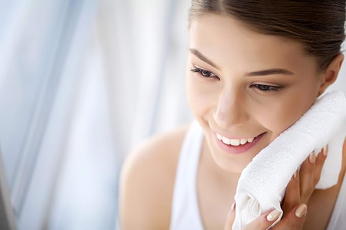 Softolle 100% Cotton Washcloths 24 Pack (12x12 Inches) Soft, Highly Absorbent Washcloth, Face Towels, Wash Cloths for Face, Ring Spun, Bulk Pack (White)