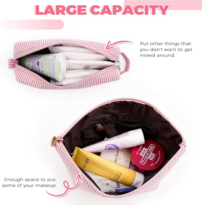 Mothers Day Gifts for Mom,Mum Gifts from Daughter,Birthday Gifts for Wife Sister Her,Mother in Law Gift,Mama Gifts Idea,Makeup Bag Set Cosmetic Bag - Peach,M