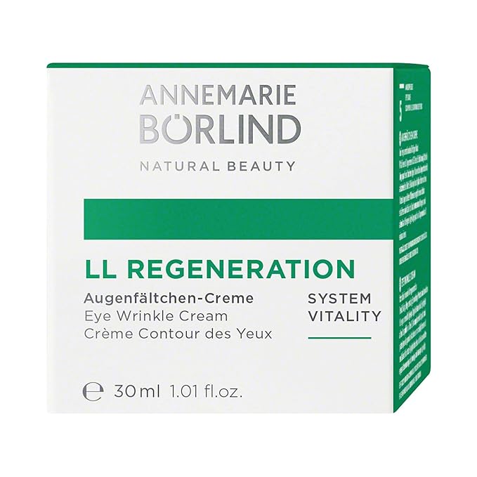 ANNEMARIE BÖRLIND – LL REGENERATION Eye Wrinkle Cream – Natural Vitamin C + E Anti Aging Eye Cream with LL BIOCOMPLEX for Smoothed, Brighter, and Plump Skin With New Elasticity – 1.1 Oz