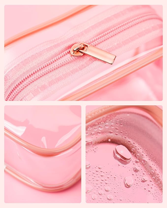 Travel Containers for Toiletries 4 Pack, TSA Approved Travel Size Toiletries, Travel Size Containers, With Clear Bag Leak Proof Silicone Jars, Travel Essentials Creams Jars Carrying Small Items