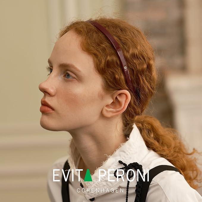 EVITA PERONI Hair Band, Wine Red, Comfortable Headbands for Women, Fashion Thin Headbands Non Slip, Designed for Eyewear No Pressure, No Headache, Hair-Wear Accessories for Glasses, Ideal Gift for Her