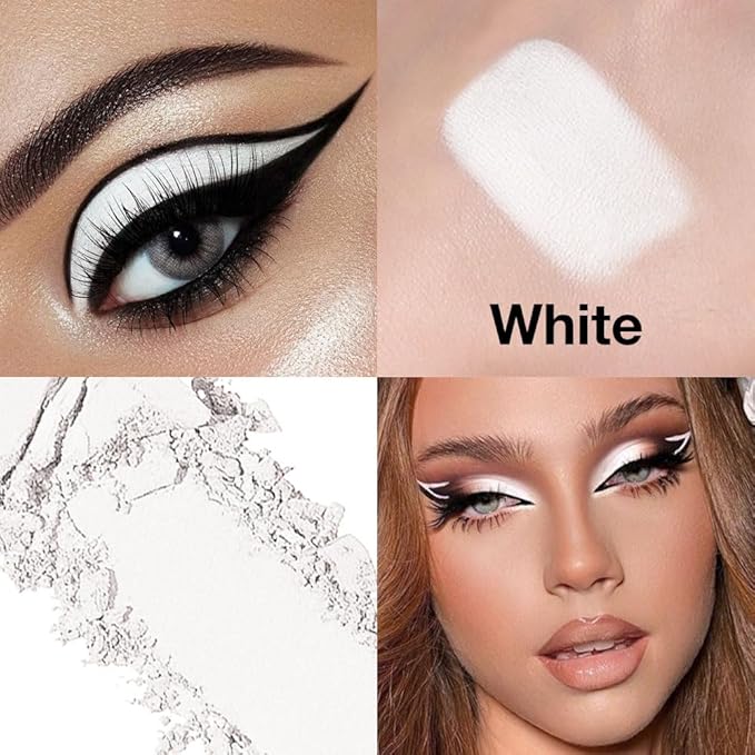 AMY'S DIARY White Black Pink Matte Eyeshadow Palette 3 pics set – Long-Lasting & Highly Pigmented, Vegan & Cruelty-Free