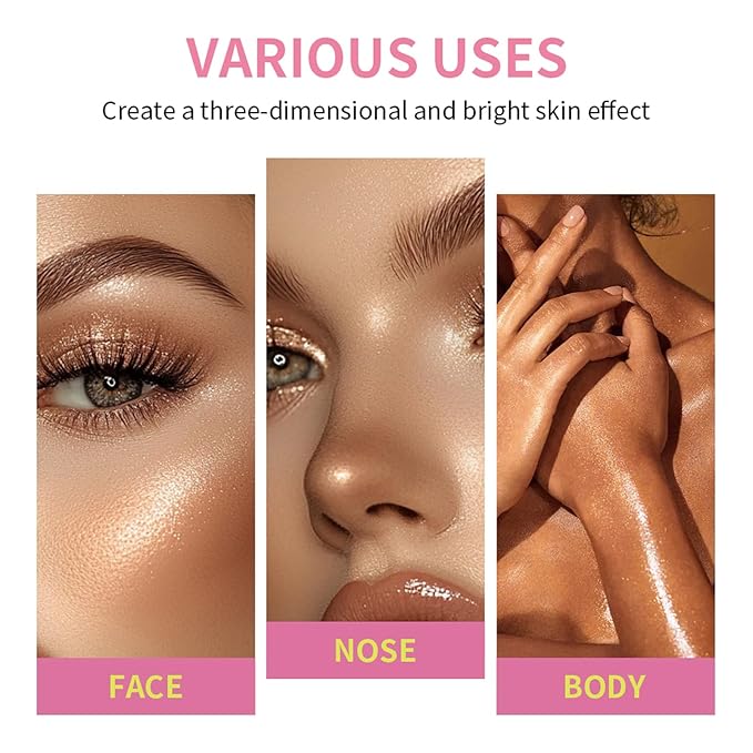 CHIFURE Eyeshadow Stick, Shimmer and Matte Cream Eye Shadow Brightener Sticks Eyeliner Pencil Crayon, Waterproof Long Lasting Eye Highlighter Stick Makeup,0.056 Oz (8-color eyeshadow palette)