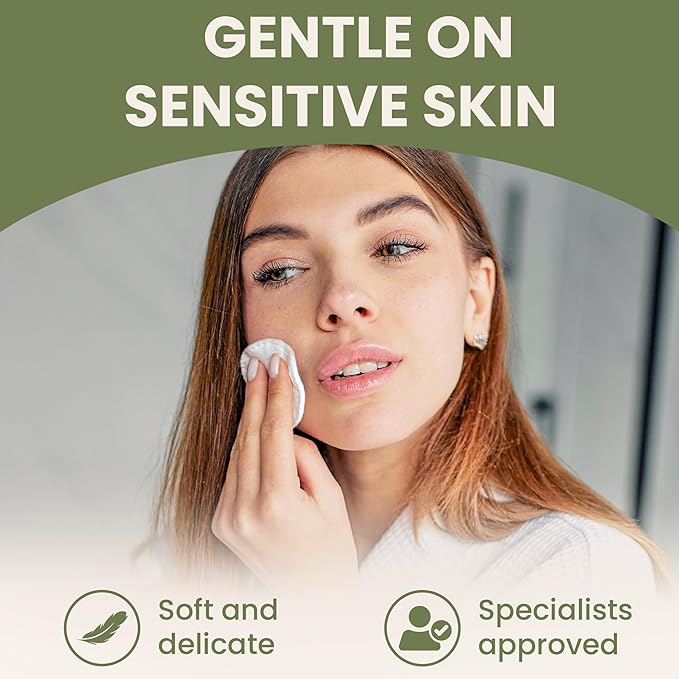 Cotton Round Pads for Face 100 Pack - 3 Layer Eye Makeup and Nail Polish Remover - Lint Free Cleansing Circle Pad for Facial Exfoliating, Toner - Travel Size Skin Care Rounds