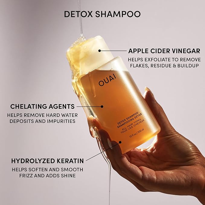 OUAI Scrub It All A-OUAI Hair Care Set - Clarifying Shampoo & Exfoliating Body Scrub Duo - Hair Care Kit with Detox Shampoo & Travel Size Body Scrub (2 Count)