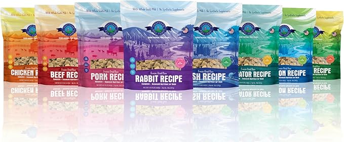 Freeze Dried Raw Dog Food, Fish Medley Recipe, All Natural, No Synthetics, Made in USA with Goat's Milk & Organic Produce, High Protein, Complete Meal (48oz)