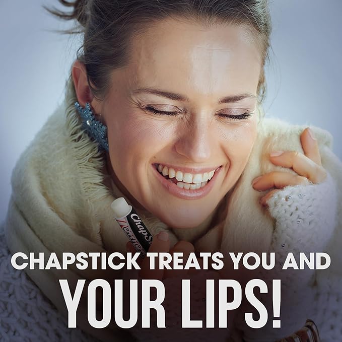 ChapStick Bulk Lip Balm, Candy Cane, 36-Count (12 Packs of 3) – Fresh & Minty Lip Moisturizer, Stocking Stuffer, 0.15 Oz Ea