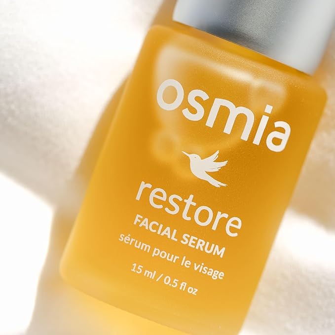 Osmia Skincare - Natural Restore Facial Serum | Lavender, Carrot Seed, Jojoba, Borage, + Pomegranate Oils | Moisturize, Boost, Nourish | Clean Beauty For Healthy Skin (0.45 fl oz | 13.3 ml)