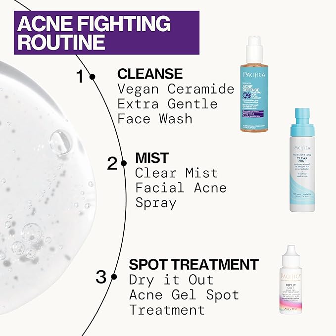 Pacifica Acne Spot Treatment & Pimple Cream – Dry It Out Gel with 2% Salicylic Acid, Witch Hazel, Niacinamide – Dries Blemishes Overnight, Fights Breakouts & Redness, For Teens & Adults, Vegan Clean