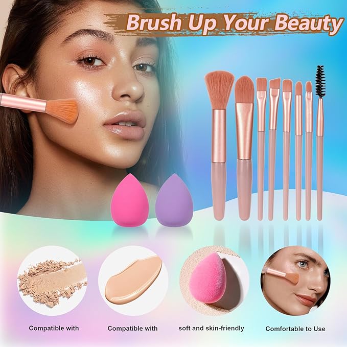 Makeup Kit for Women Full Kit Makeup Set for Teens Teenager Makeup Gift Set for Teen Girls Women Eyeshadow Foundation Makeup Kit for Teens Christmas