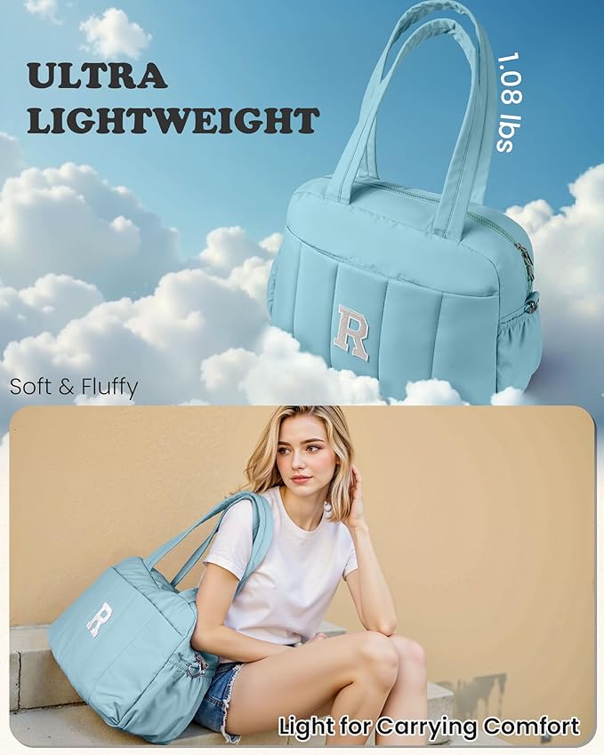 10 Year Old Girl Gifts-Duffle Bag, Weekender Bags for Girl，Gift for Everyone-Initial Overnight Bag with Wet Pocket，Lightweight Dance Bags Personalized Gymnastics bag with Makeup Pouch