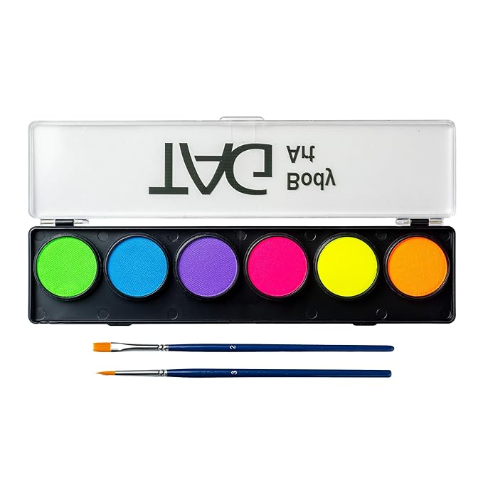TAG Professional Face & Body Paint Neon Palette 6 x 10g