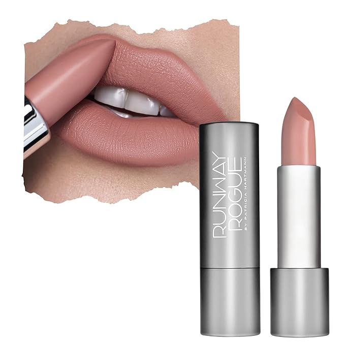 Runway Rogue 90s Vibe Lipstick, Moisturizing Matte Nude Lipstick, ‘Guest List’