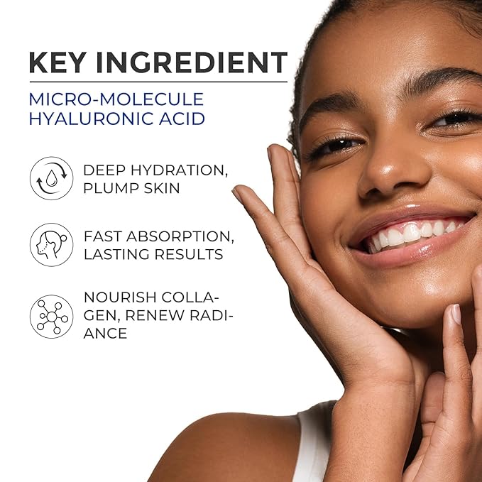 Moisturizing Barrier Serum, 4D Hyaluronic Acid Serum for Face with Vitamin B5 and Ceramides, Anti-Aging Hydrating, Plump and Repair Dry Skin, Daily Skin Care Treatment 1oz