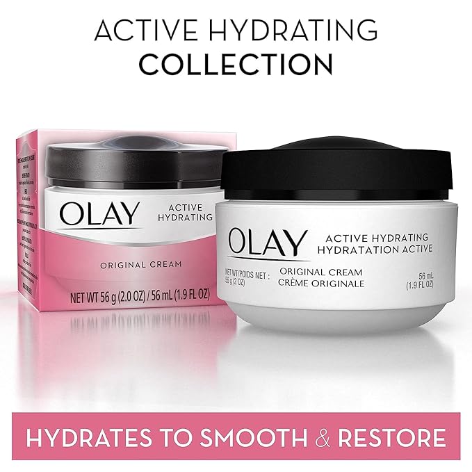 Olay Active Hydrating Cream Face Moisturizer, 1.9 fl oz