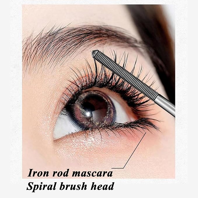 Seattle Get Mascara, Seattleget Mascara, Iron Wand Mascaras, Long Thick Curl Lash mascaras, 3D Curling Eyelash Iron Mascaras, Waterproof, Sweat-Proof, Non-smudged (Black*3)