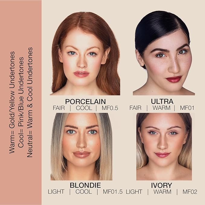 Bellapierre Mineral Foundation SPF 15 – Loose Powder Foundation, Full Coverage Mineral Makeup with Matte Finish – Vegan, Cruelty Free, Hypoallergenic, Oil & Talc Free – 0.32 oz - Ultra