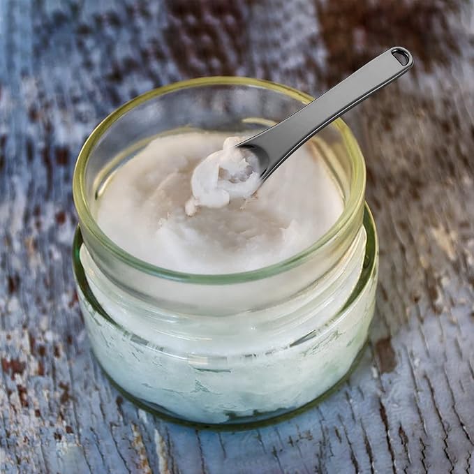 Tekson 6 Pieces Metal Cosmetic Skincare Spatula, Mini Mask facial Reusable Scoop, Makeup Beauty Spoons for Cream, Lotions, Moisturizers(Black)