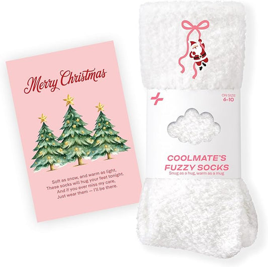 CoolMate GLOBAL Fuzzy Socks for Women Gift Box, Cozy, Soft, Comfy & Cloud-Like Socks, Plush, Durable for Spa, Home